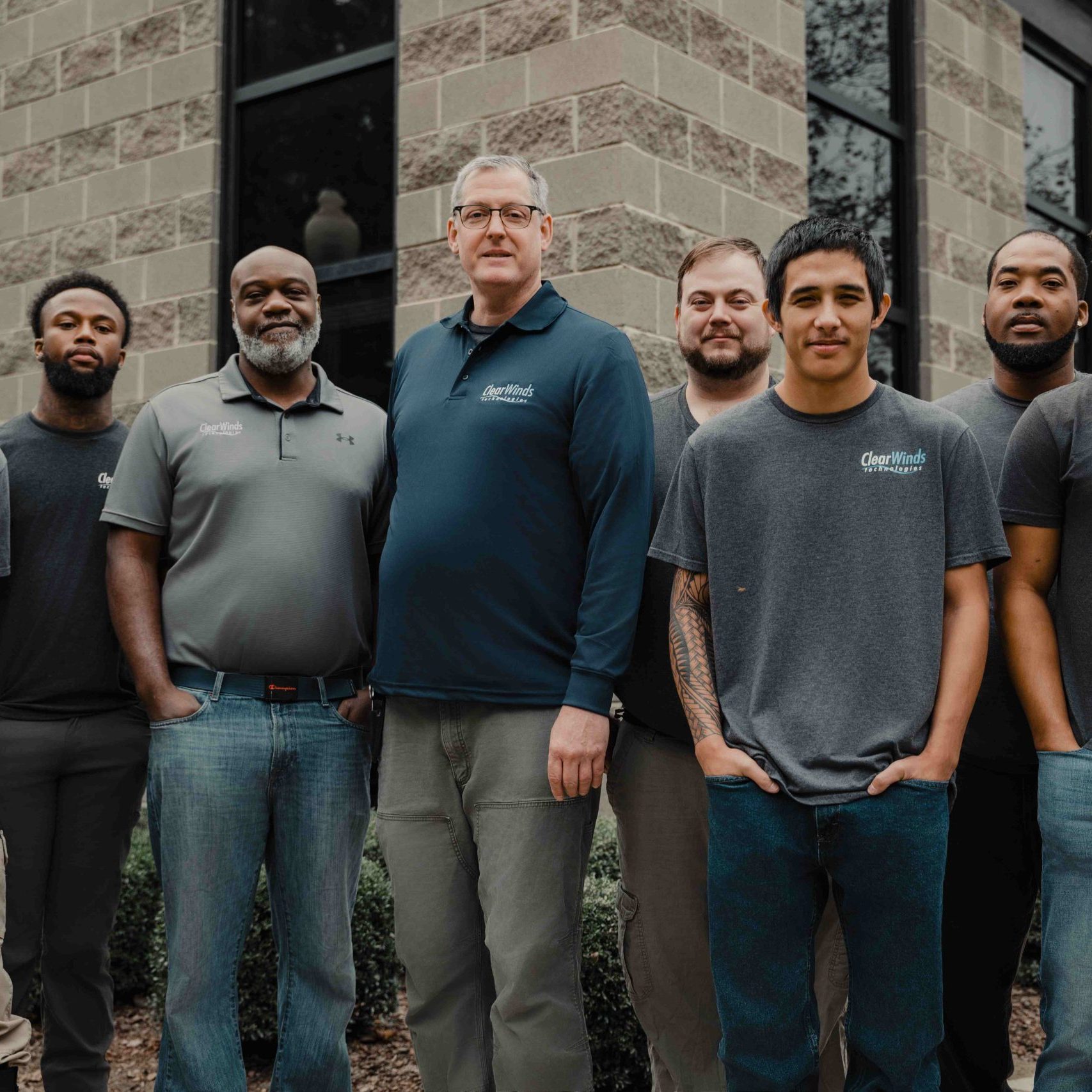 The cabling team at Clear Winds Technologies.