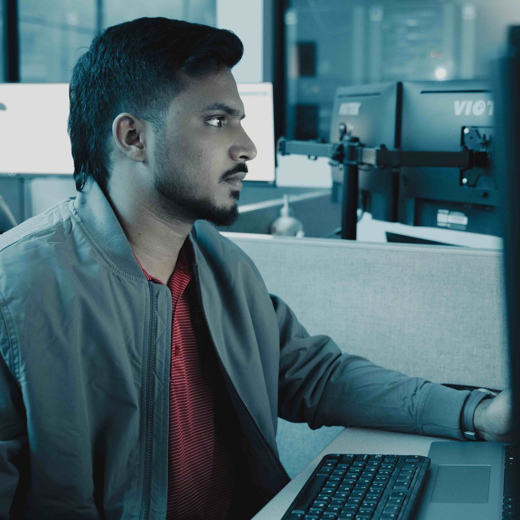 A Clear Winds cybersecurity engineer performing an external assessment