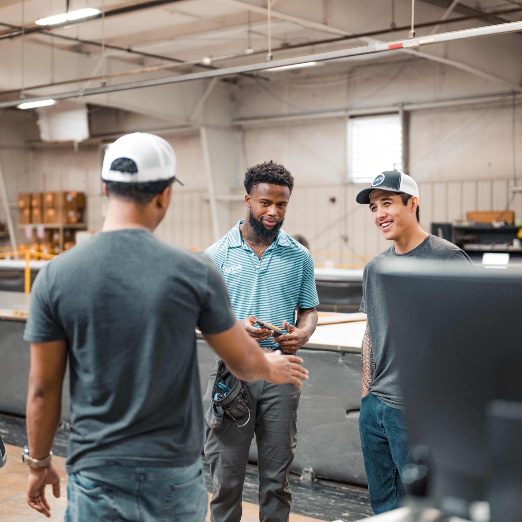 Structured cabling services in San Antonio team at a jobsite.