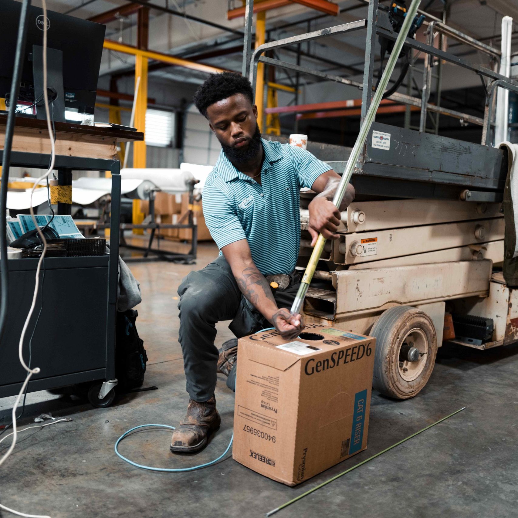 The Clear Winds structured cabling team.