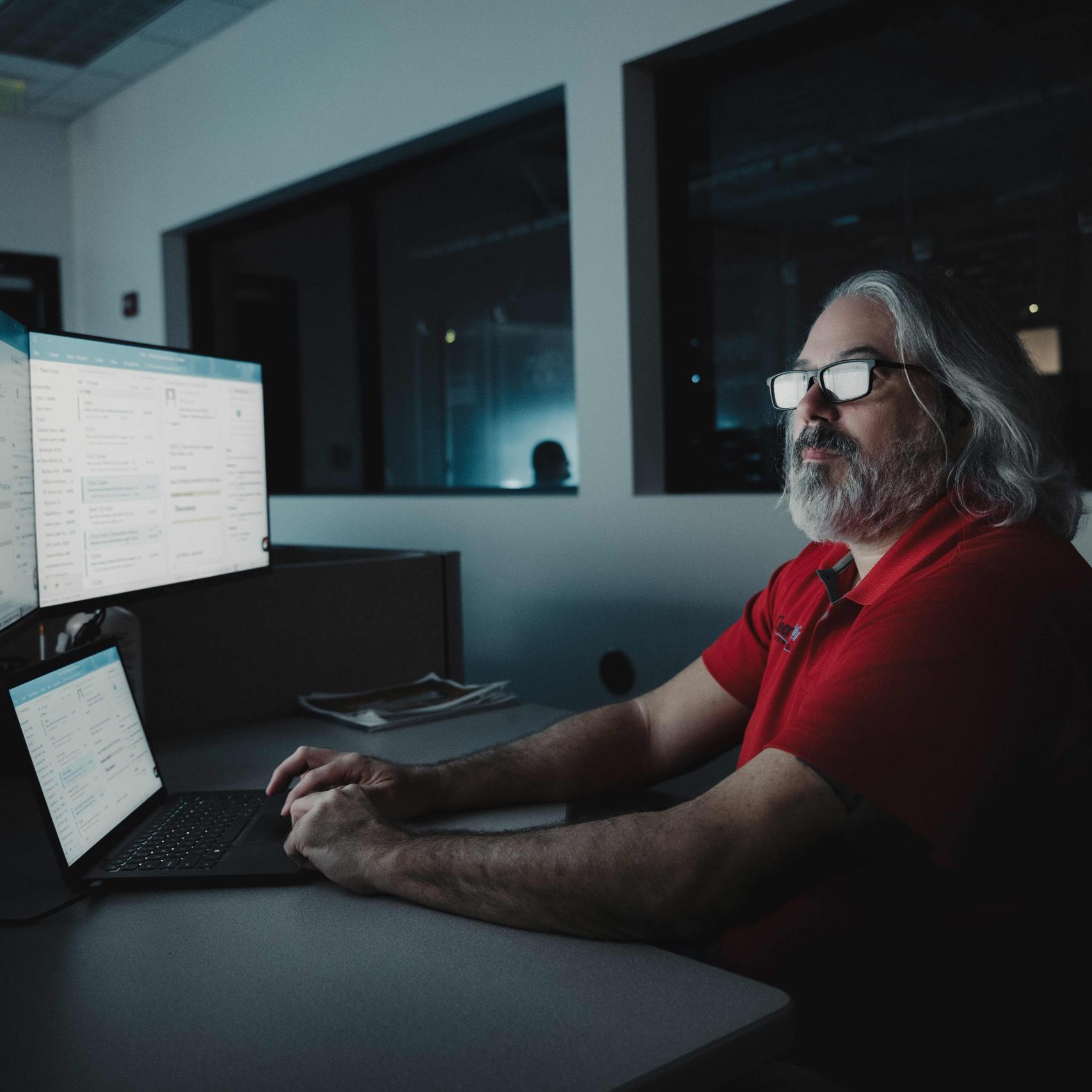 A member of the Clear Winds cybersecurity team.