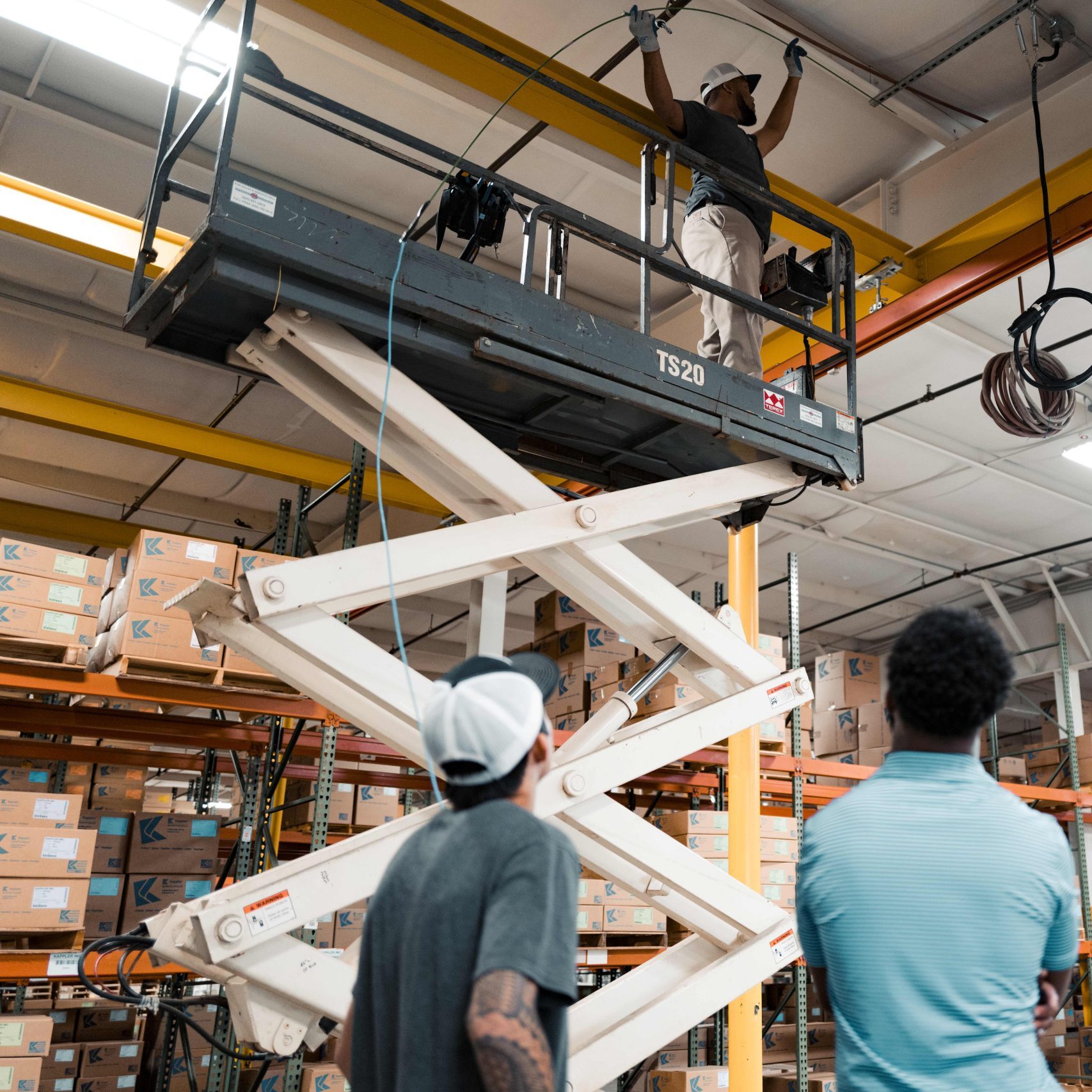 Members of the Clear Winds cabling team at a jobsite.