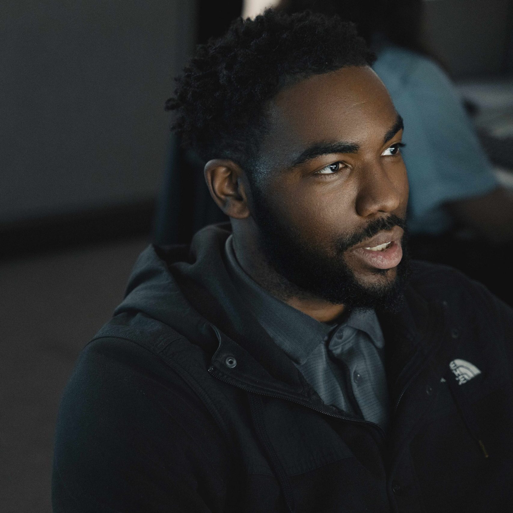 A Clear Winds team member at a computer.