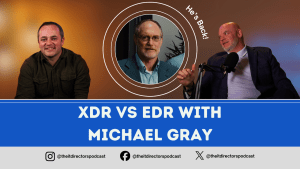 The XDR vs EDR podcast episode thumbnail.